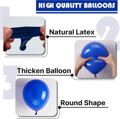 PartyWoo Royal Blue Balloons - 50 Pcs 12 Inch Matte Latex Helium Balloons for Celebrations