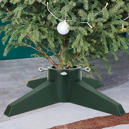 Green Christmas Tree Stand for Real & Artificial Trees, Fits Up to 8FT