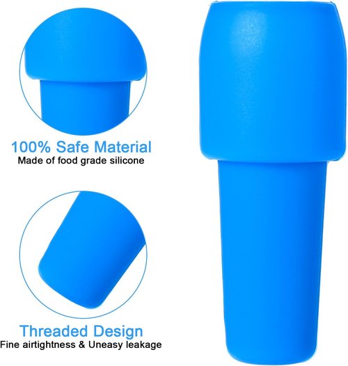 8 Pcs Reusable Silicone Bottle Stoppers Sealed Silicone Wine Stopper Soft Wine Stoppers Unbreakable Bottle Cover Caps for Keeping Whiskey Champagne Drink Fresh Home Use