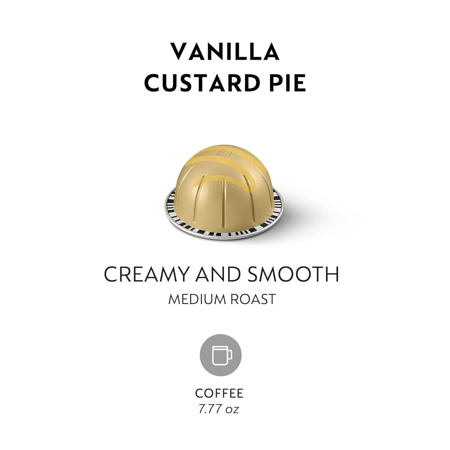 Nespresso Vanilla Custard Pie Capsules - Mild Roast Coffee Pods | 30 Count for 7.77 Ounce Brews