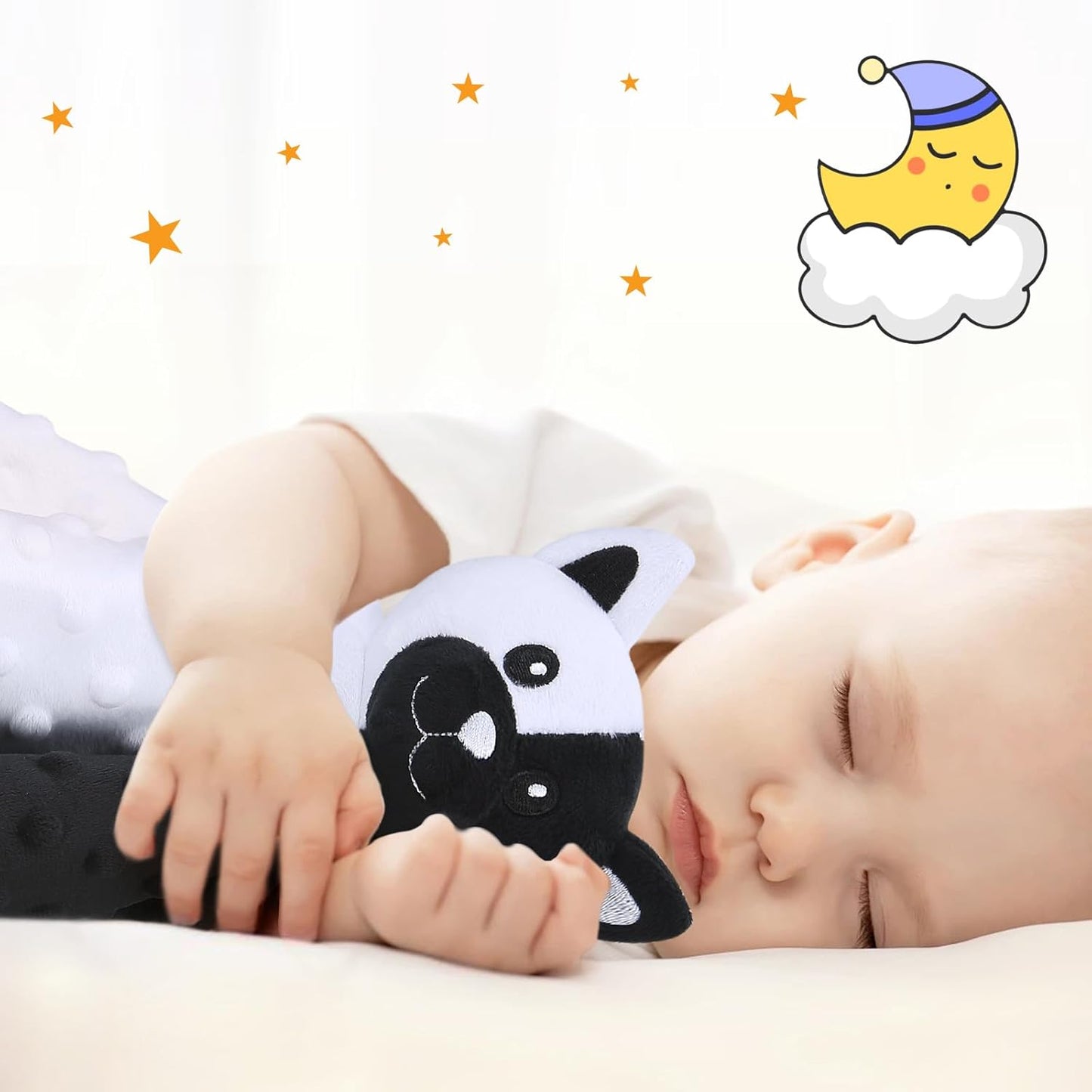 Pro Goleem Cat Loveys - Soft High Contrast Security Blanket for Babies | 16 Inch Stuffed Animal Gift
