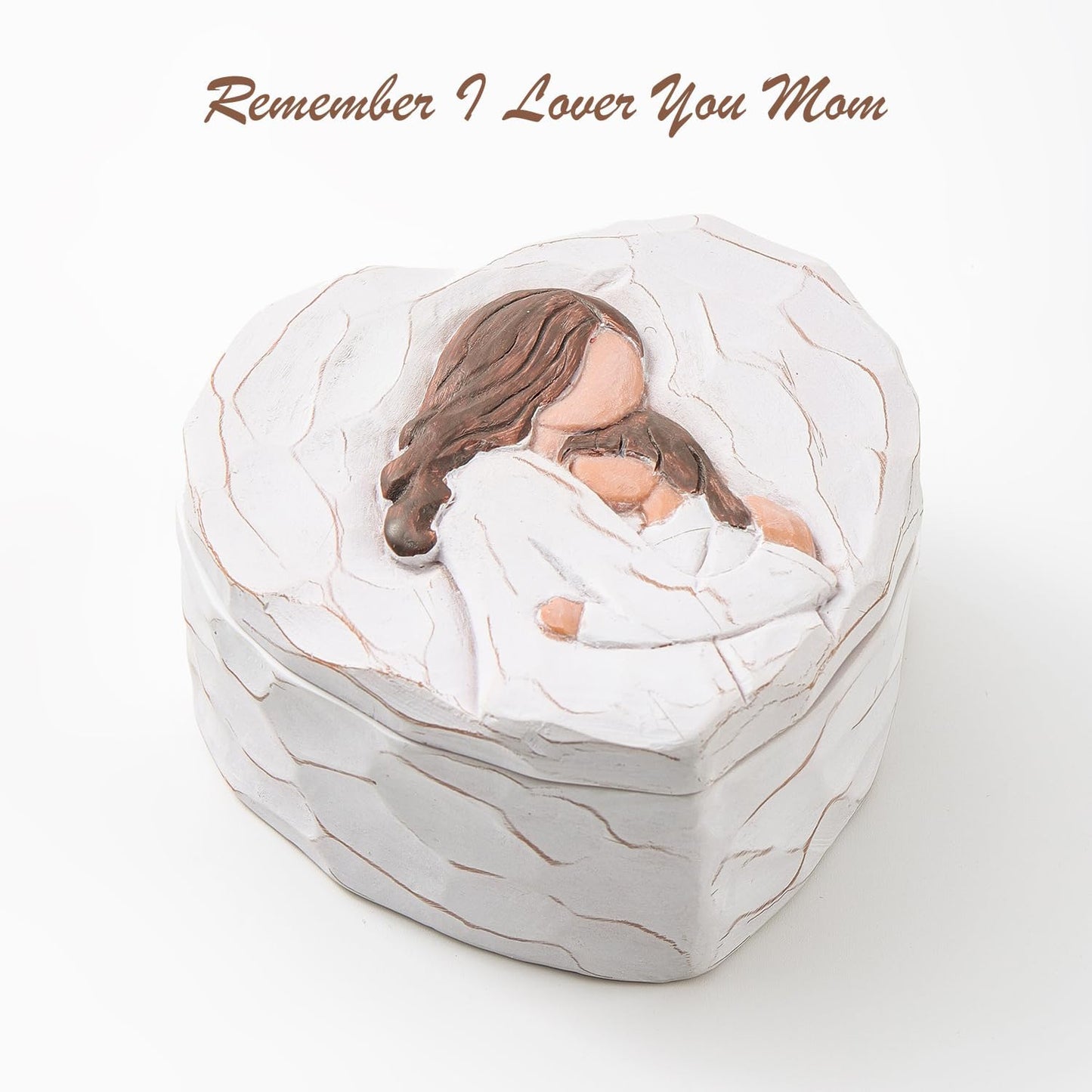 Mom and Daughter Figurine Keepsake Box - Hand-Painted 3D Jewelry & Trinket Storage | Perfect Gift for Mother's Day & Birthdays