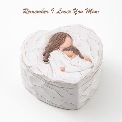 Mom and Daughter Figurine Keepsake Box - Hand-Painted 3D Jewelry & Trinket Storage | Perfect Gift for Mother's Day & Birthdays