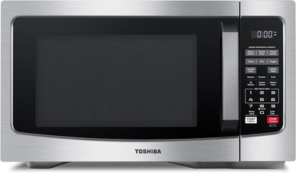 TOSHIBA Countertop Microwave Oven - 1.2 Cu Ft with Smart Humidity Sensor & 12 Auto Menus | Silver Finish