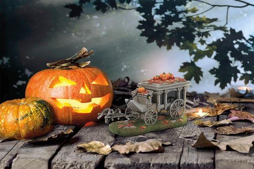 Department 56 Halloween Figurine - Haunted Mansion Hearse | 4.17 Inch, Multicolor Decor