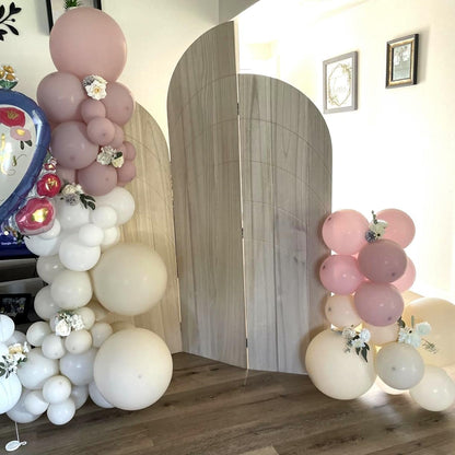 Skiennix Pink Beige Gold Balloon Garland Arch Kit - 109 Pieces for Birthday & Bridal Shower Decor