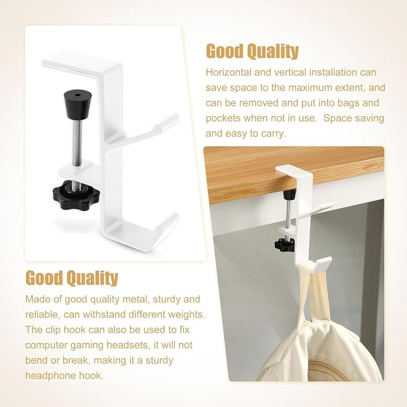 No Slip Mantel Heavy Duty Garland & Stocking Hanger - 8pcs White 2-in-1 for Fireplace & Mantle (Variation: white-8pcs)