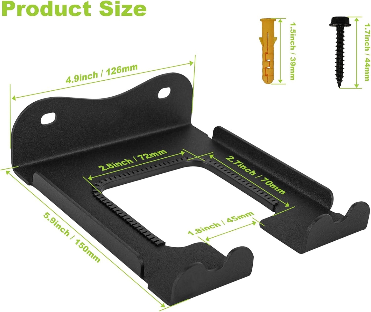 Skiennix Garage Organizer Trimmer Rack - Wall-Mounted Power Tool Hanger for Weed & Hedge Trimmers