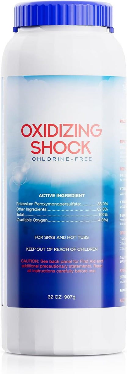 Chlorine-Free 32 Oz Hot Tub Shock by [Brand Name] - Powerful Oxidizer for Spas & Pools
