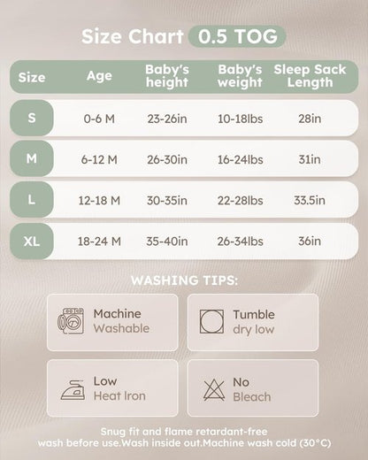 Yoofoss Baby Sleep Sack 6-12 Months Wearable Blanket for Babies 100% Organic Cotton 2-Way Zipper TOG 0.5 Toddler Sleeping Sack 3 Pack, Soft Lightweight Sleep Sacks