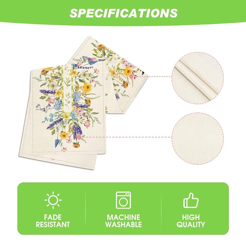 Artoid Mode Tulip Bloom Table Runner 13x90 Beige