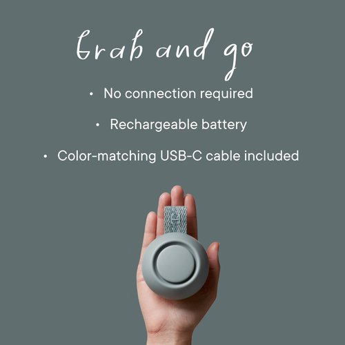 Hatch Go | Portable Sound Machine for Babies and Kids | Sleep Soother | 10 Soothing Sounds | White Noise | Shush | Travel | Registry Gift | Baby Shower | Clips on Stroller | Slate