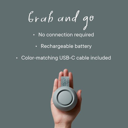 Hatch Go | Portable Sound Machine for Babies and Kids | Sleep Soother | 10 Soothing Sounds | White Noise | Shush | Travel | Registry Gift | Baby Shower | Clips on Stroller | Slate