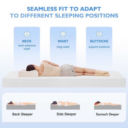 FDW | 8 Inch King Mattress | Medium Firm | Gel Memory Foam Mattress | White | Bed in a Box, CertiPUR-US Certified | Pressure Relief, Cooling Ventilated Foam | Washable Removable Cover