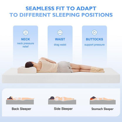 FDW | 8 Inch King Mattress | Medium Firm | Gel Memory Foam Mattress | White | Bed in a Box, CertiPUR-US Certified | Pressure Relief, Cooling Ventilated Foam | Washable Removable Cover