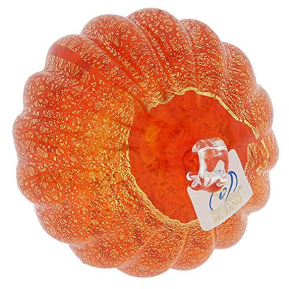 Murano Glass Christmas Ornament - Handmade Italian Orange Decor
