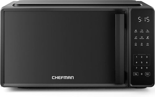 Chefman Microwave Oven - 0.7 Cu. Ft. Compact Design with 10 Power Levels & Child Safety Lock - Black