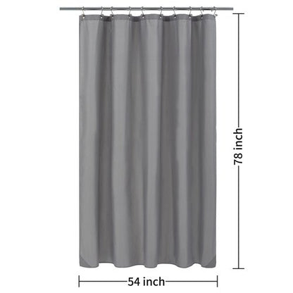 ALYVIA SPRING Stall Fabric Shower Curtain Liner Waterproof - 54" x 78", Soft & Lightweight Long Stall Size Shower Curtain with Magnets, Machine Washable - 54x78, Grey