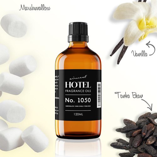 AirScent Warm Vanilla Diffuser Oil No. 1050 - Marshmallow & Tonka Bean Aroma - Premium 120 mL Fragrance Oil for Ultrasonic Diffusers