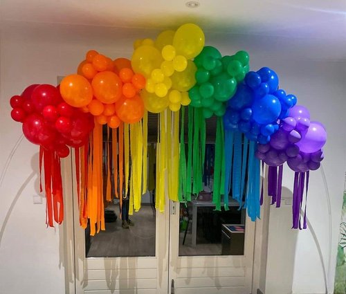 KBZVNAF Rainbow Balloons - 50 Pack of 12-Inch Assorted Bright Latex Balloons for Parties & Celebrations
