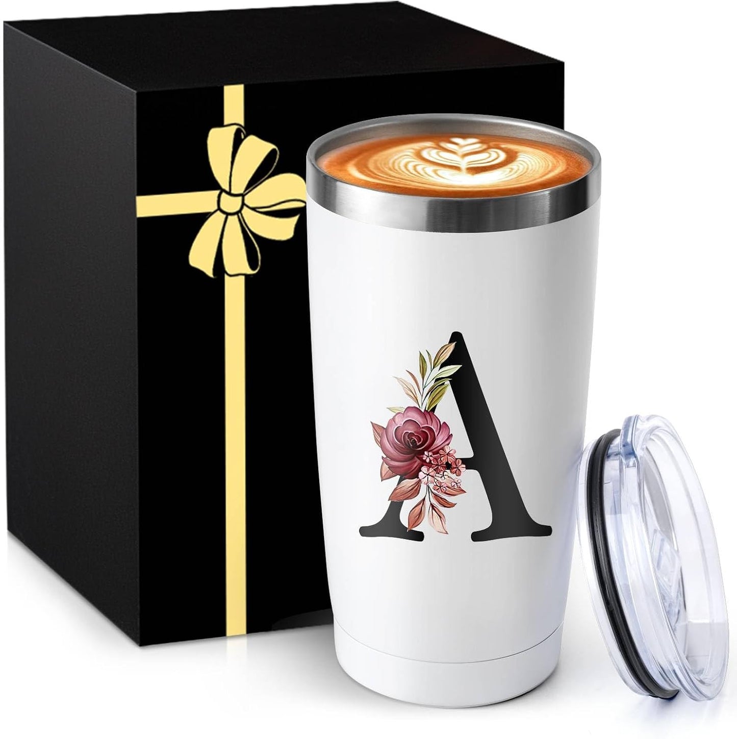 Skiennix 20 Oz Insulated Coffee Cup - Stainless Steel, Spill-Proof Travel Mug | Perfect Gift for Women
