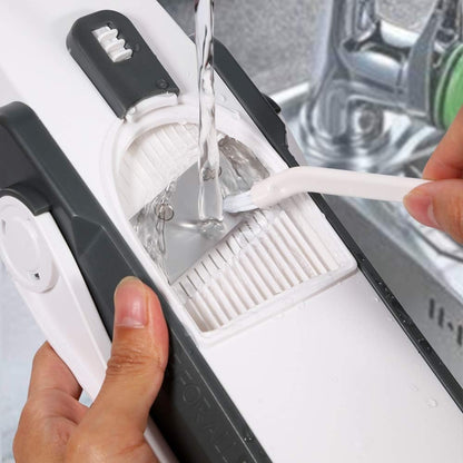 ONCE FOR ALL Mandoline Slicer - 5-in-1 Vegetable Chopper with Adjustable Thickness (Gray)