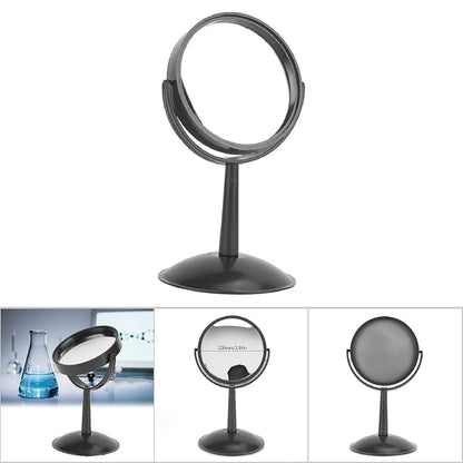 Concave Mirror 8.7" L × 1.2" W, Clear Glass – Oumefar Educational Mirror with Pedestal