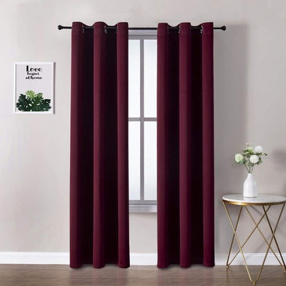 ChrisDowa Blackout Curtains - Thermal Insulated Room Darkening Panels Set (Burgundy Red, 42W x 84L)
