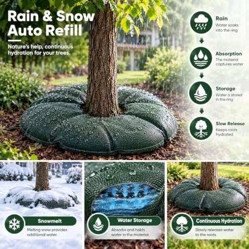 Tree Watering Bags Slow Release Irrigation Ring for Trees 24 Inch