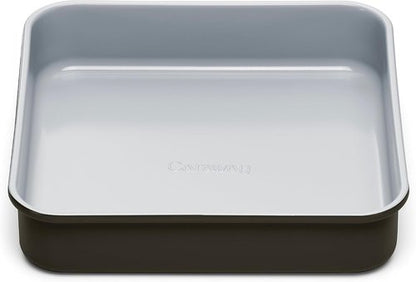 Caraway Non-Stick Ceramic 9” Square Pan - Naturally Slick & Non-Toxic Coating - Ideal for Brownies & Cakes - Black
