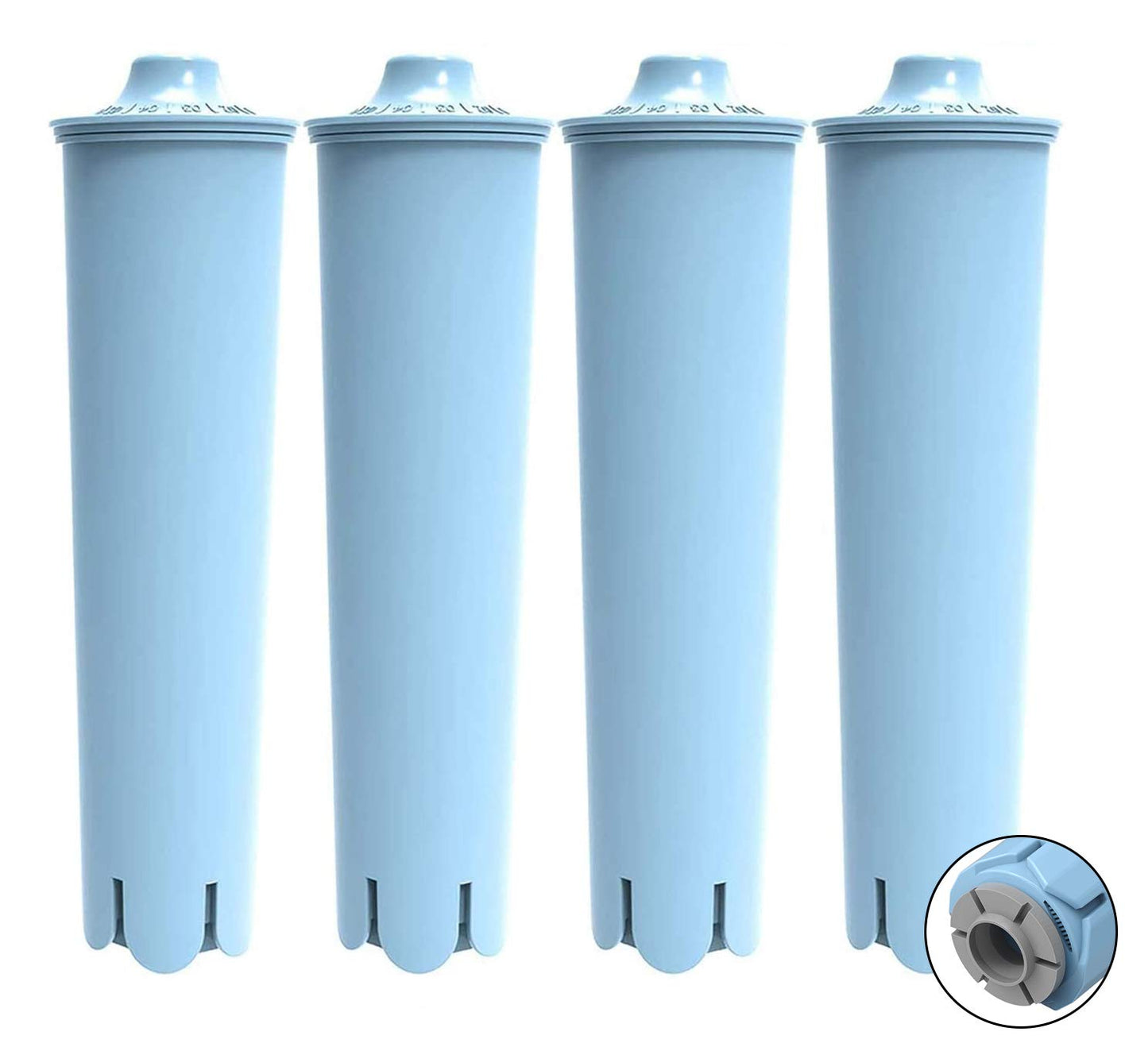 Replacement Filter, Hiwater Filter Replacement for Jura® Clearyl/Claris Blue Capresso® Clearyl Coffee Machine Water Filter, Pack of 4