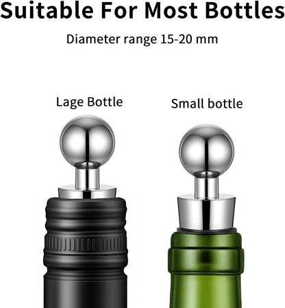 Wine Stoppers for Wine Bottles 30 Pcs Wine Bottle Stopper with Silicone Vacuum Wine Bottles Corks Reusable Wine Stopper for Bar, Holiday Party Suitable for Standard Bottle
