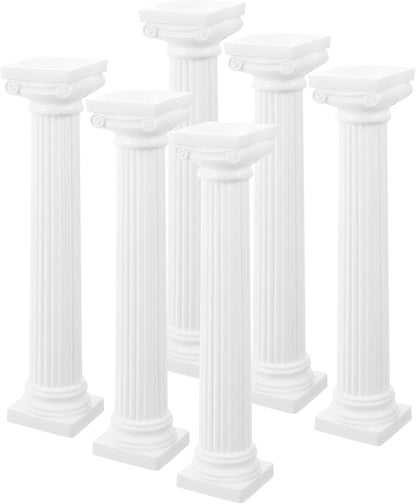 Roman Column Decorating Set - White Mini Columns for Home Décor & Photography Props | Nordic Classic Design