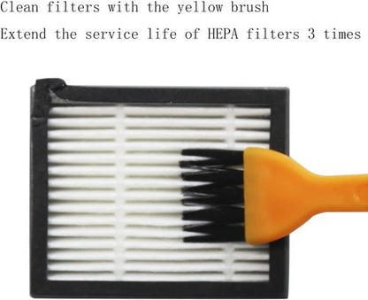iRobot Replacement Parts - Multi-Surface Rubber Brushes & HEPA Filters Set | Compatible with i7, i3, i4, j7