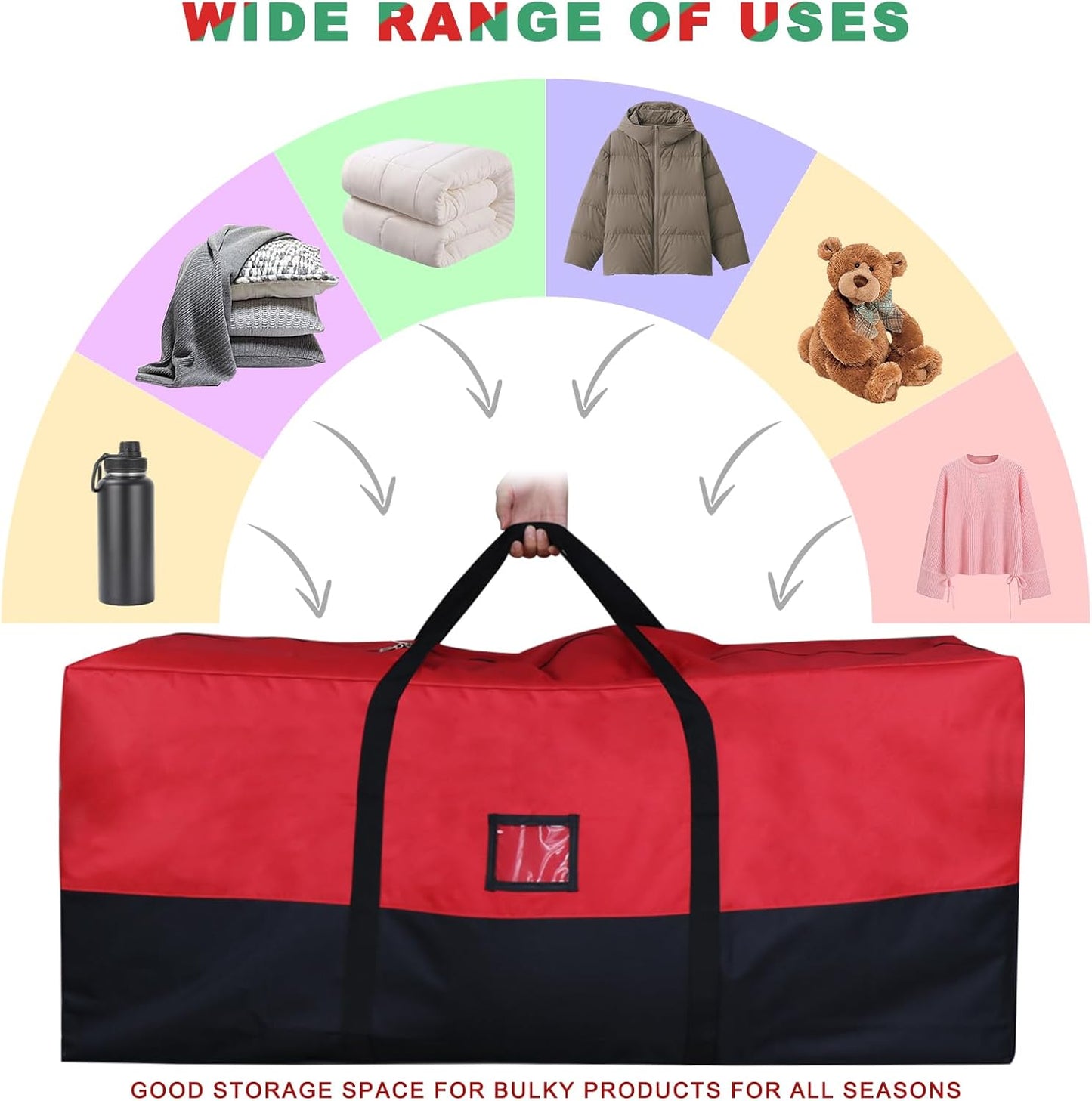 Christmas Tree Storage Bag - Heavy-Duty Waterproof Design for 9 Ft Trees | Reinforced Handles & Dual Zippers