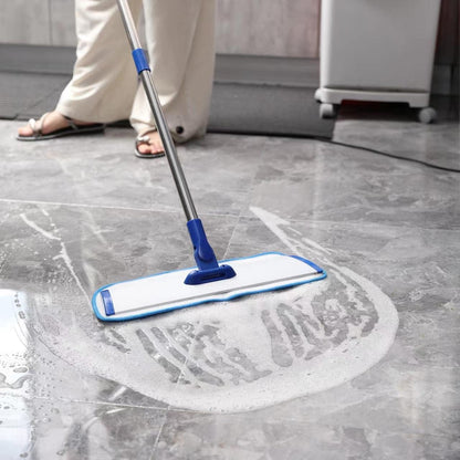 Skiennix 18" Microfiber Mop - Professional Floor Cleaning with Stainless Steel Handle & 4 Washable Pads