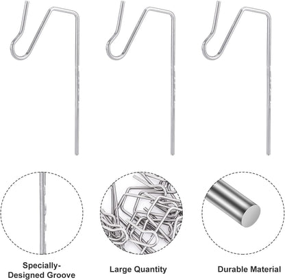 Skiennix 100-Count Metal Gutter Hooks - Durable Outdoor Christmas Light Hangers for Easy Installation