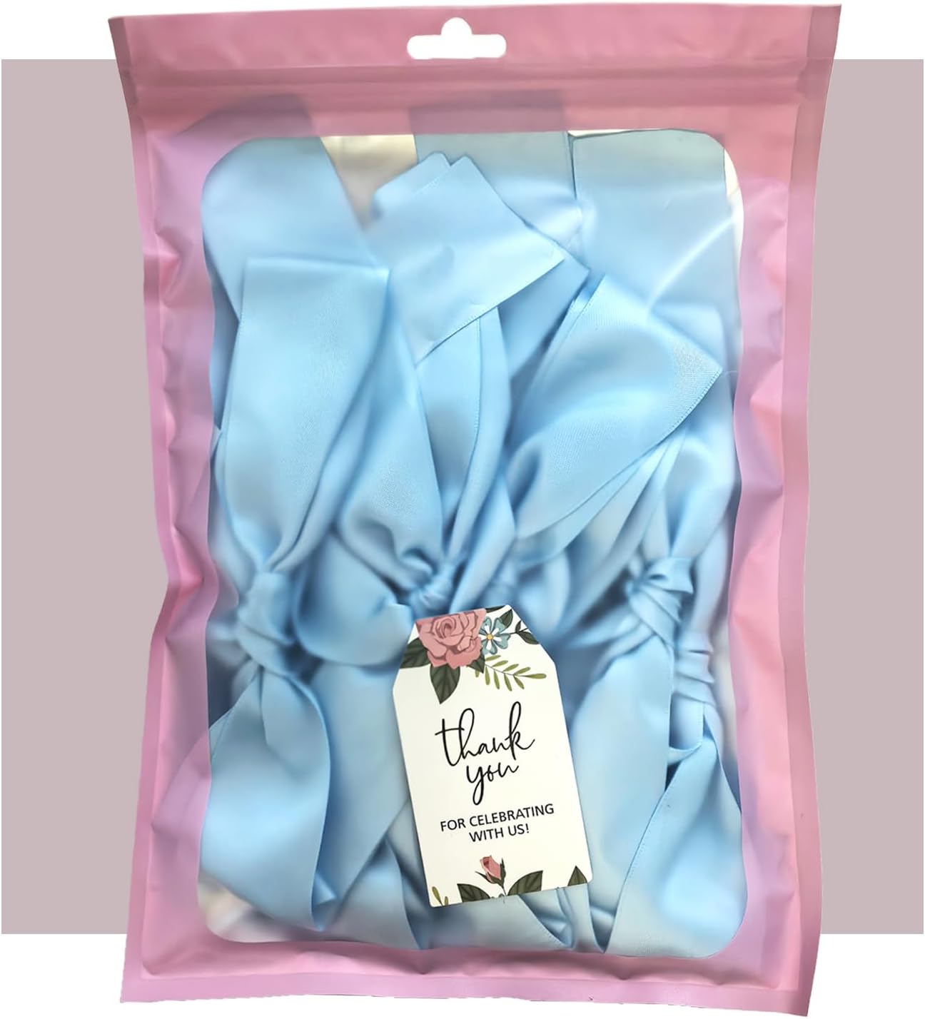 Skiennix Pre-Assembled Blue Bow Garland - 6ft Ready-to-Hang Party Decorations for Baby Showers & Birthdays