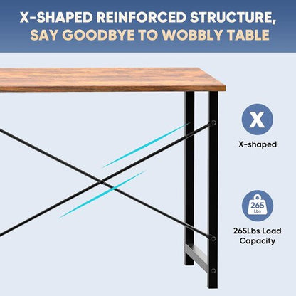 DUMOS Compact 32-Inch Small Computer Desk - Modern Minimalist Writing Table for Home & Bedroom