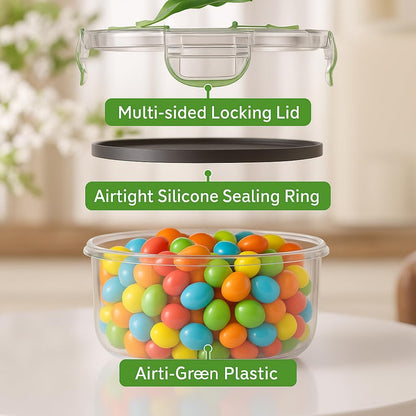 RockBerry 50 Pcs Airtight Food Storage Containers Set | 85 OZ Large & Small | BPA Free, Leak Proof, Stackable