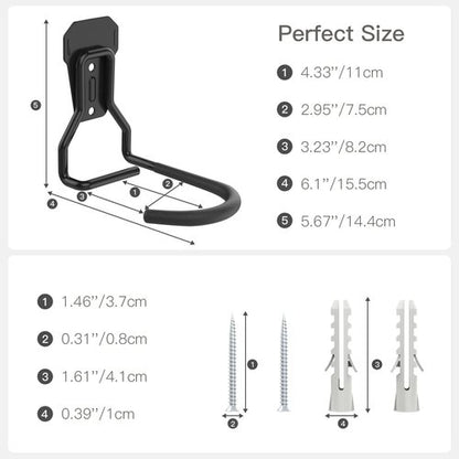 Housolution Bike Wall Mount Rack - Heavy Duty Vertical Storage Solution | 4 Pack with Easy Hang/Detach Design