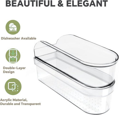 **KitchenAid Hand Mixer Storage Case - Double Layer Acrylic Organizer for KHM5/KHM6/KHM7/KHM9 Series**