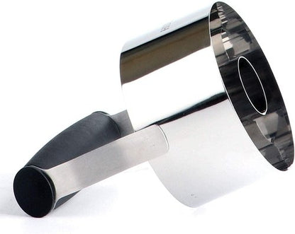 HULISEN Donut Cutter - 3.5 Inch Stainless Steel Doughnut Cutter with Soft Grip Handle | Professional Baking Tool