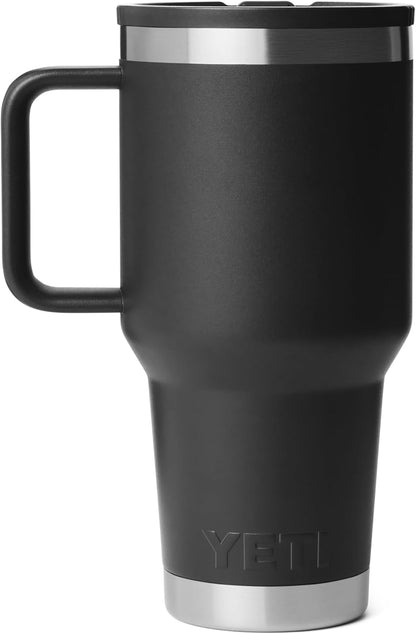 YETI Rambler 30 oz Travel Mug - Stainless Steel, Vacuum Insulated, Leakproof & Cup Holder Friendly