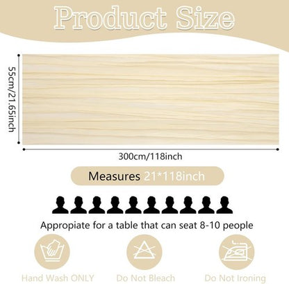 Lvory Cheesecloth Table Runners - 20 Pack 10FT Boho Gauze Fabric for Weddings & Events