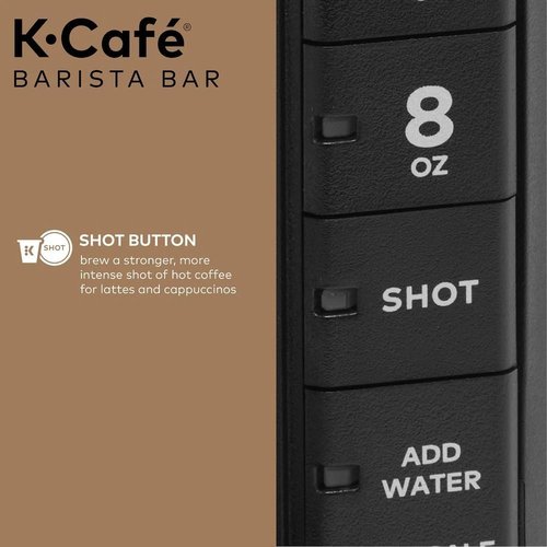 Keurig K-Café Barista Bar Single Serve Coffee Maker - Hot & Cold Brew, 3 Brew Sizes, Black