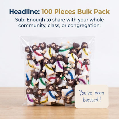 Mini Jesus Figurines by [Brand Name] - 100PCS Bulk Religious Gifts & Easter Egg Stuffers