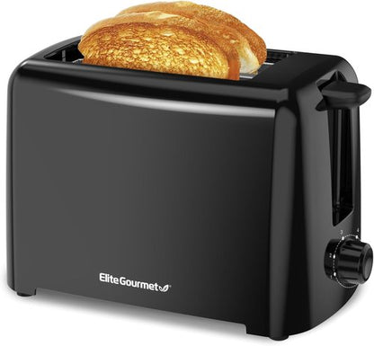 Elite Gourmet Cool Touch Toaster - 6 Temperature Settings & Extra Wide 1.25" Slots - Black