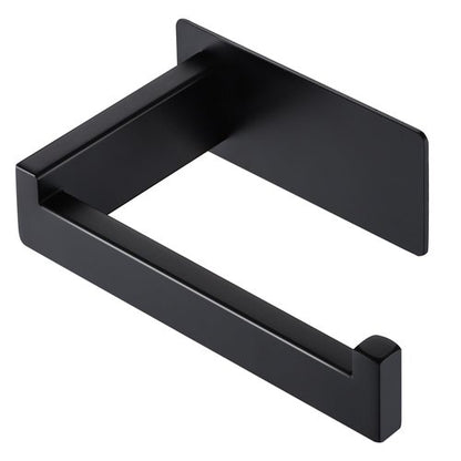 LANC Self-Adhesive Toilet Paper Holder, Matte Black Toilet Tissue Holder Wall Mounted for Bathroom Kitchen, Stick On Paper Roll Holder with No Drilling Rustproof Stainless Steel, A8307MB