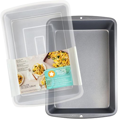 9x13 Inch Nonstick Baking Pan with Lid | Durable Covered Cake Pan for Brownies, Lasagna